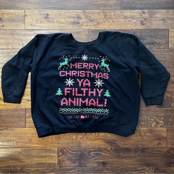 Home Alone Tops - Home Alone Black Christmas Sweatshirt